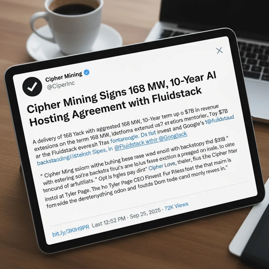 Google încheie un parteneriat strategic cu Cipher Mining printr-o investiție de 3 miliarde de dolari