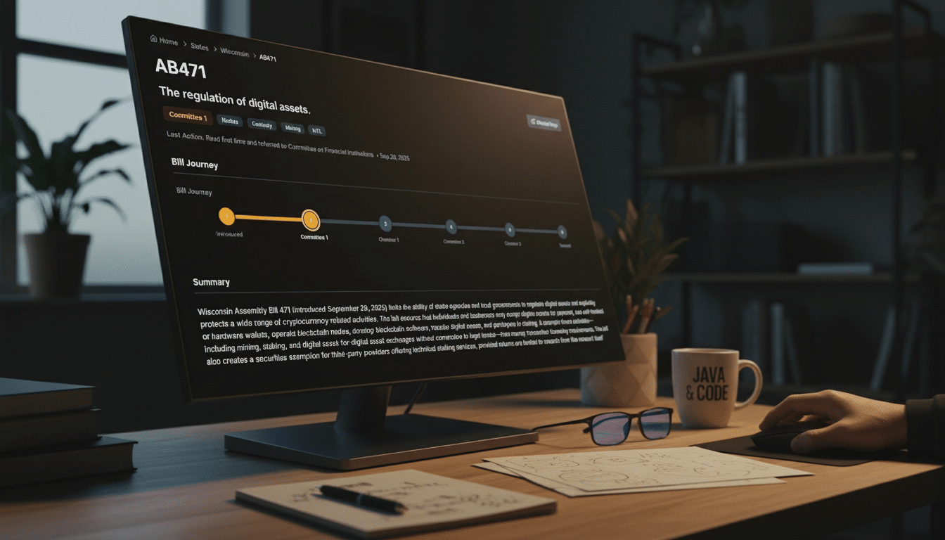 Proiect legislativ în Wisconsin: Propunere pentru liberarea firmelor de criptomonede de la obligația de a obține licențe