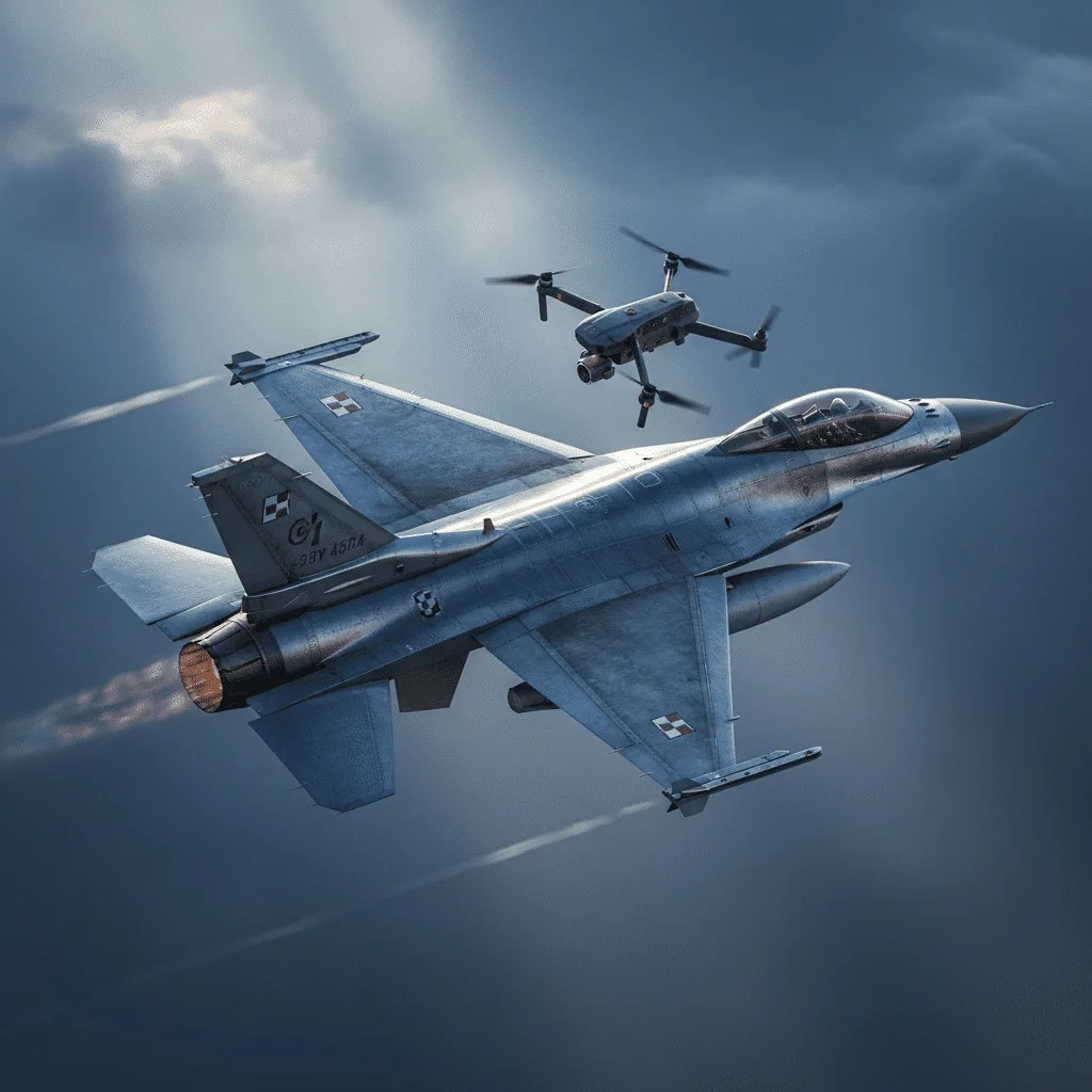 Polonia interceptă drone rusești care au pătruns în teritoriul său aerian.