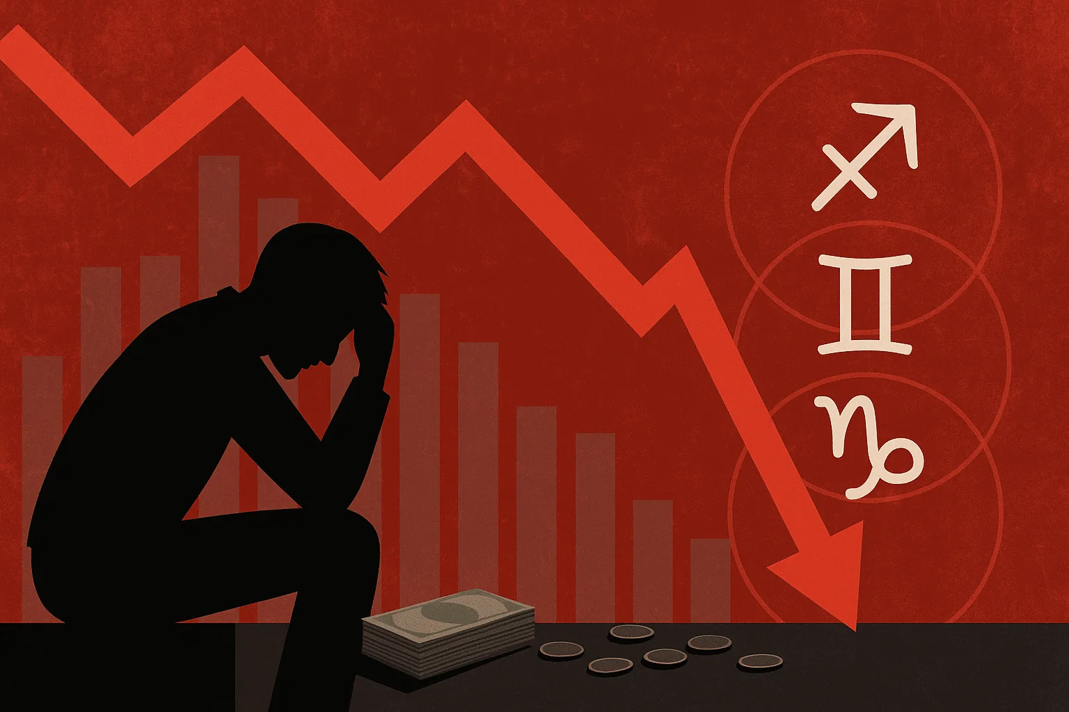 Ghinion financiar: Trei zodii riscă un faliment înainte de 2026!
