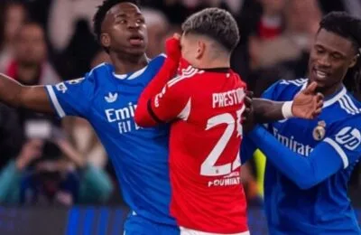 UEFA suspendă provizoriu un jucător de la Benfica după un incident cu Vinicius