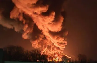 Rusia: Atac masiv cu drone ucrainene, rafinărie incendiată