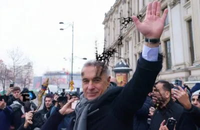 Călin Georgescu, acțiune cu susținători la Fierbinți-Târg