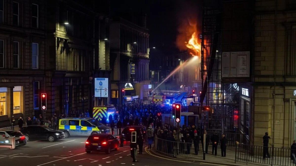 incendiu Glasgow trenuri