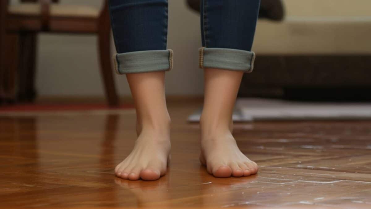 mers desculț fasciită