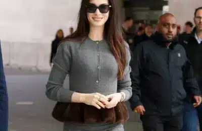 Anne Hathaway readuce peplumul în moda anului 2026
