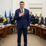 George Simion, apariție la hotelul unde PSD discută guvernarea