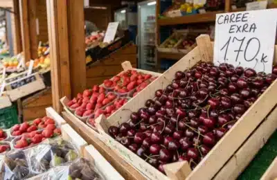 Cireșe, lux în România: 170 de lei kilogramul în piețe