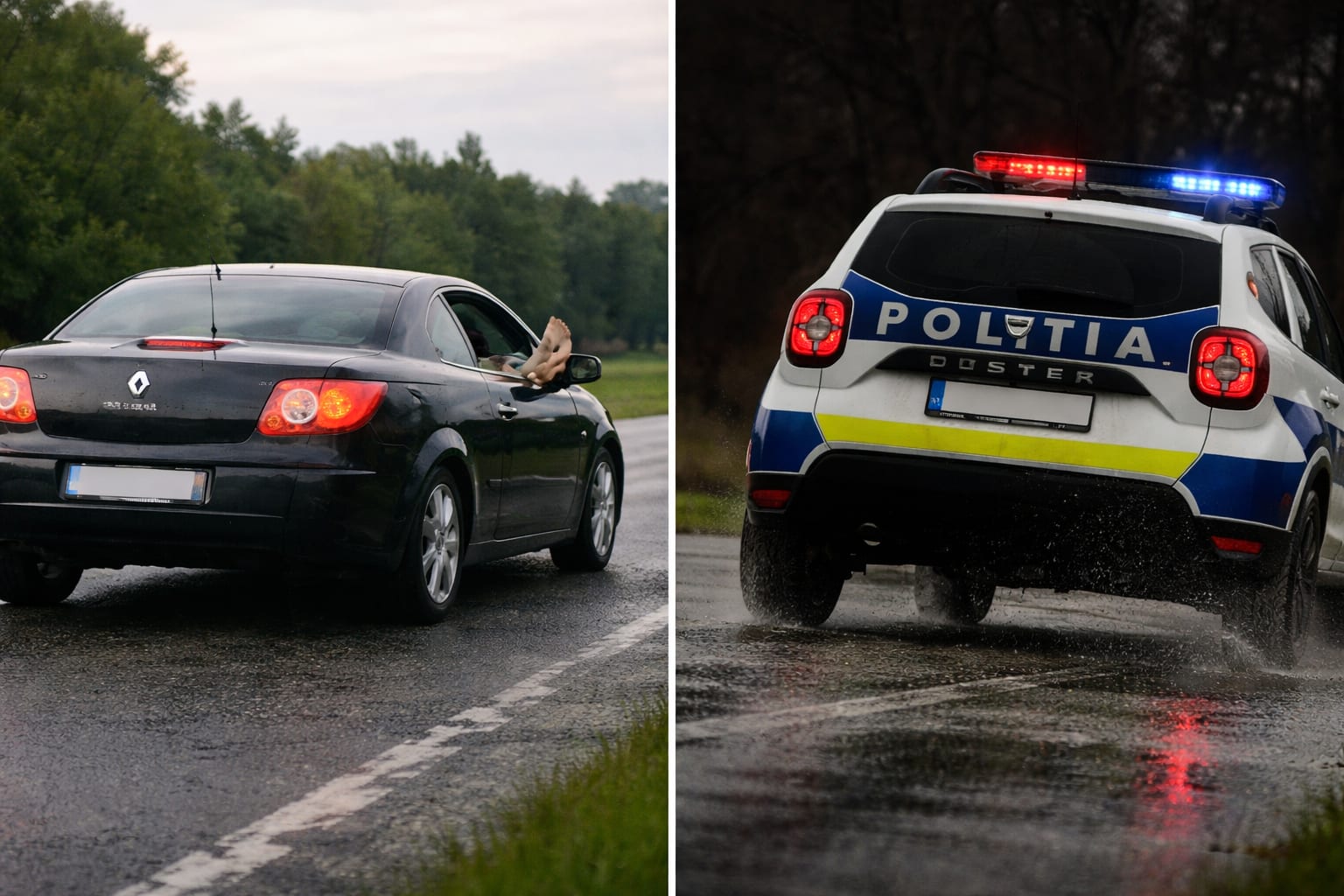 Poziția pasagerului cu picioarele pe bord poate duce la fracturi de bazin sau coloană la impact