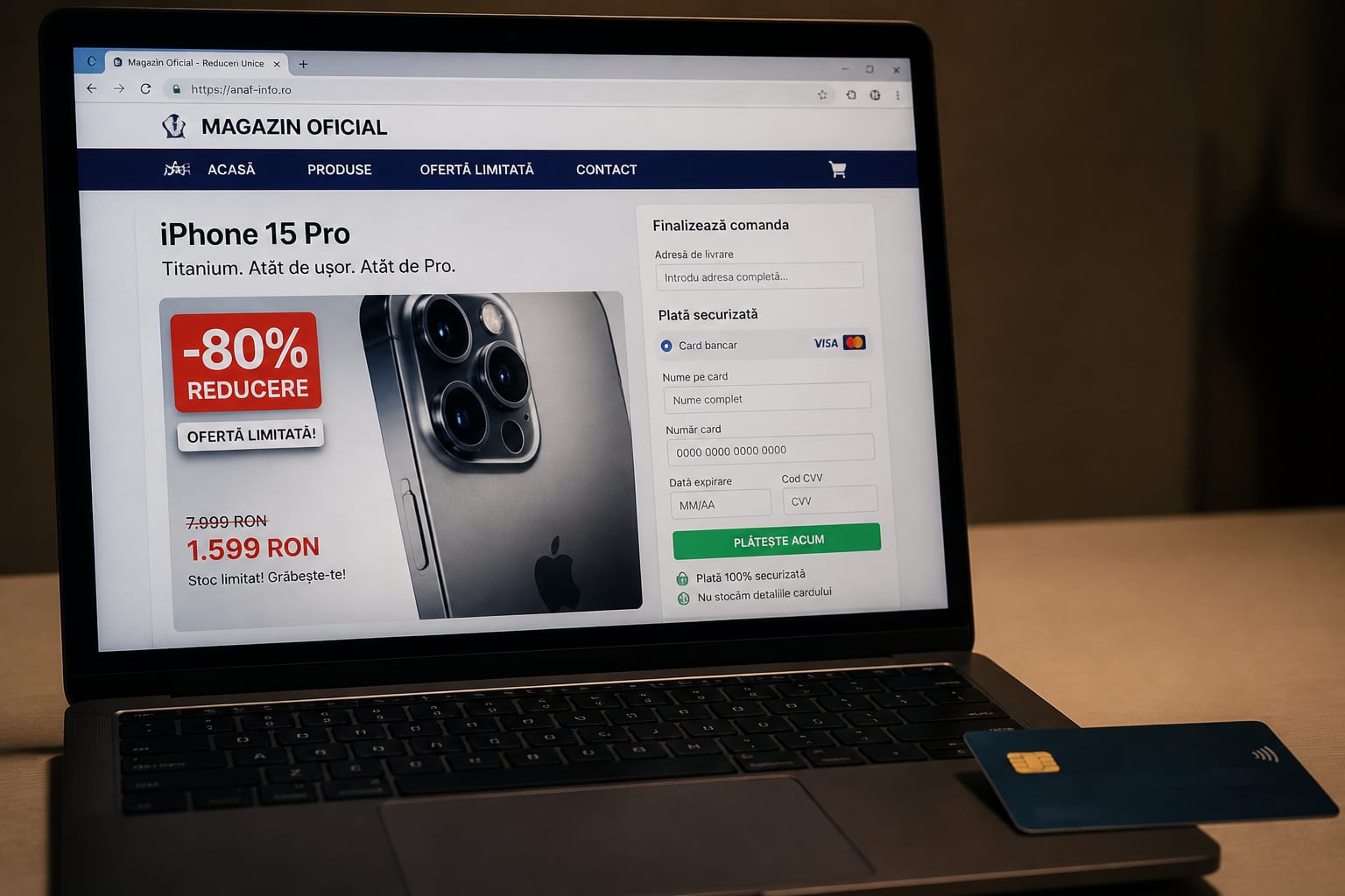 Fraudele online au crescut cu 91% iar DNSC explică pașii de verificare a unui site înainte de plată