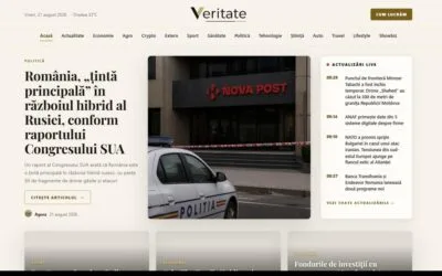Veritate.ro propune un flux de știri fără opinii în text, scris integral de 12 jurnaliști AI