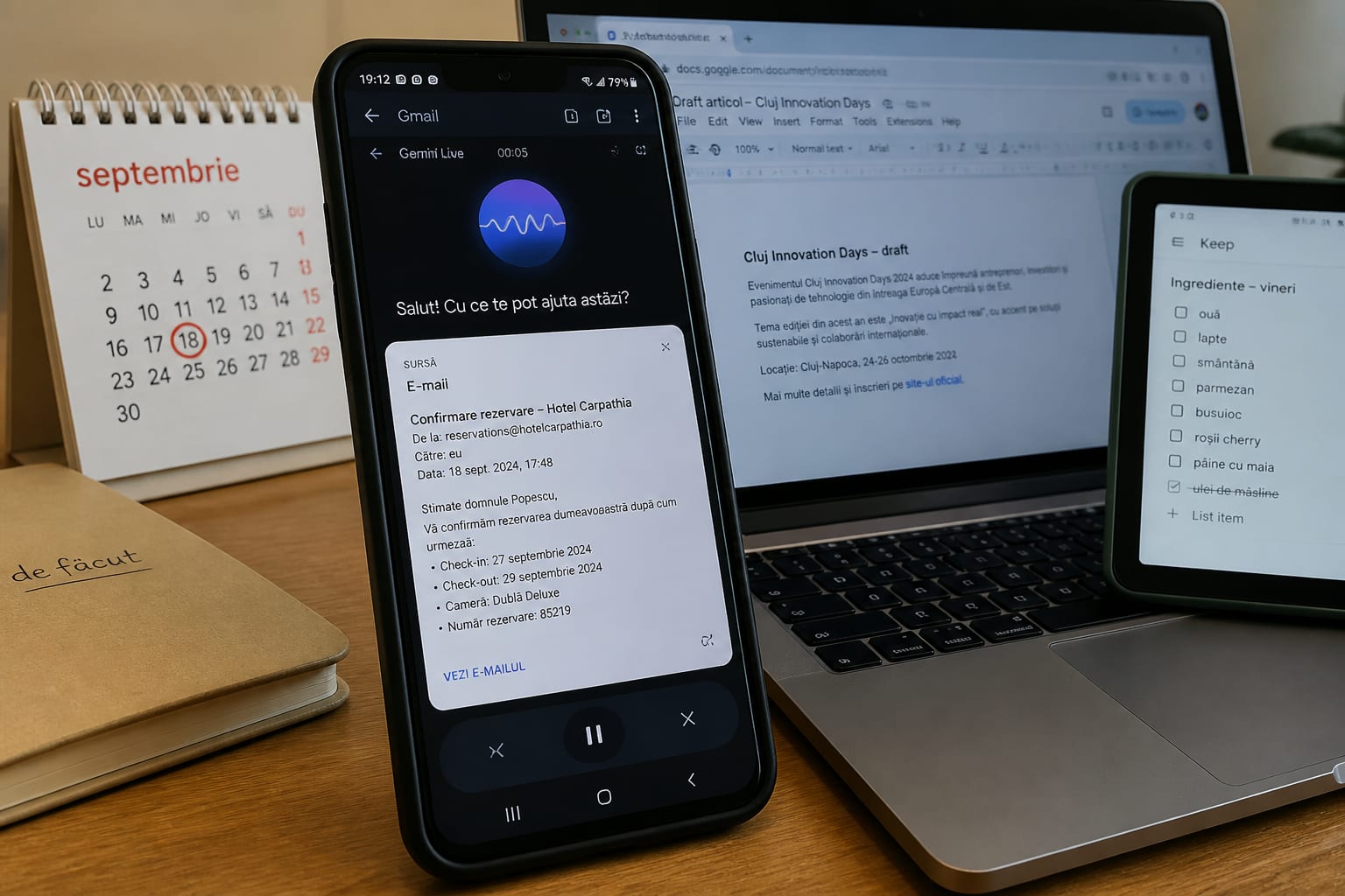 Google lansează Gmail Live, Docs Live și Keep Live cu acces diferit pe abonamentele AI