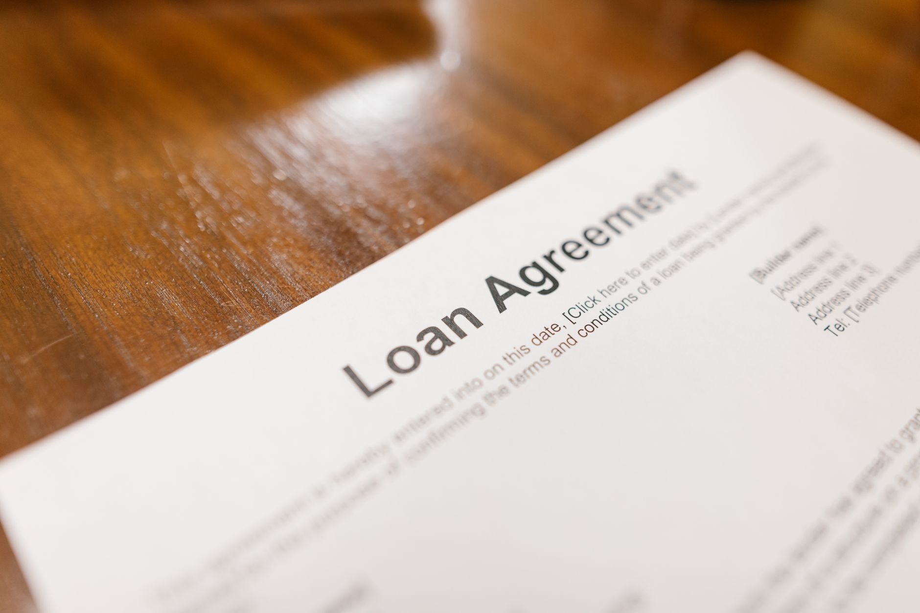 Contract pentru credit auto